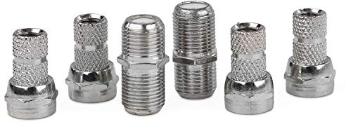 SSL Satellites Twin F Connector Repair Kit includes 4 F Type connectors and 2 F Type Couplers For SKY, SKY HD SKY Q, FREESAT