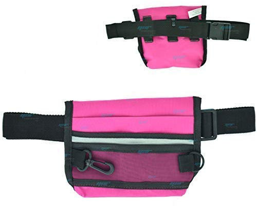 YNR Animal de Compagnie Friandise Pochette Chat Chien Entraînement Snack Sac Rangement Support Distributeur Casse-Croûte Jouets Boules Ceinture Réglable - Rose