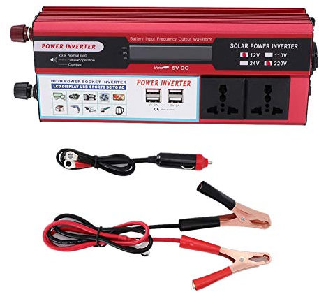 kfz Spannungswandler 4000W Power Solar Wechselrichter DC12V auf AC240V Stromumwandler Modifizierte Sinus Spannungswandler mit 4 USB Anschluss Autoladegerät