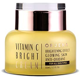 ORJENA Vitamin C Bright Cream – Aufhellende Wirkung, strahlende Haut, Anti-Oxidant – für alle Hauttypen, 500 ml Nettogewicht