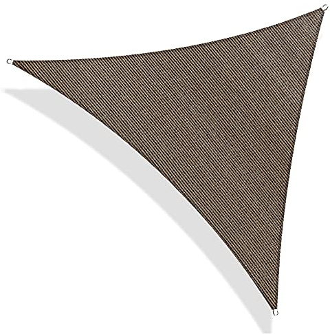 DKLE 2x2x2 m Tenda a Vela Triangolare, 95% Protezione UV Vela Ombreggiante,Tenda Parasole Vela Ombreggiante Traspirante, per Terrazza Campeggio Giardino Esterno-Colore Sabbia