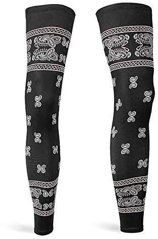 DETUCK Leg Warmers Radsport Beinlinge, Beinärmel UV-Schutz UPF50+, Eis Seide, Kühlung, Beinwärmer für Herren Damen (ein Paar)