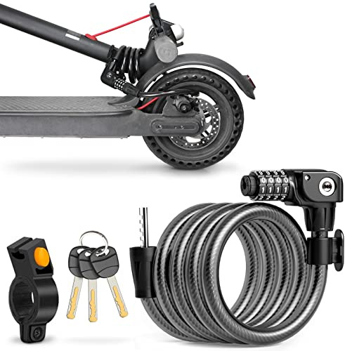 SEWAY Bike Cable Lock 4 ft, Scooter Lock for E-Bike & Electric Bicycle
