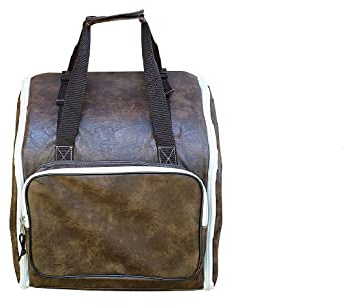 Harmonikarucksack Deluxe-Pro Vintage Braun – robuster Rucksack aus Kunstleder für Steirische Harmonika – stilvoll, bequem & langlebig – idealer Schutz & Transport für Musiker mit elegantem Design