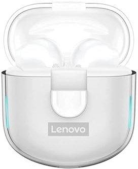 Lenovo LP12 Kabellose Kopfhörer, Wireless Earbuds,IPX5, Ausdauernder Akku, 2 Mikrofone für Arbeit, Büro, Homeoffice, Weiß