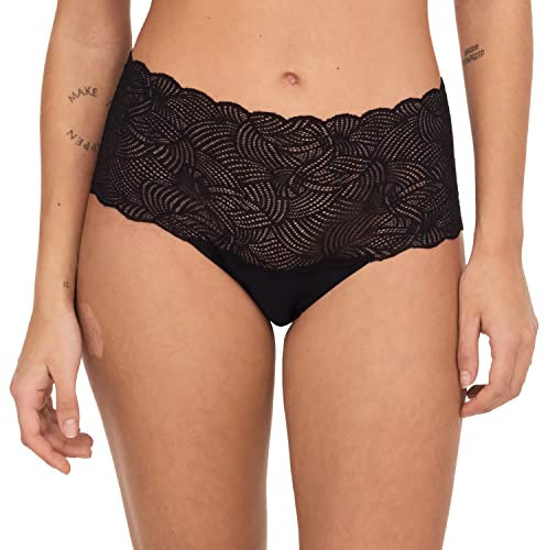 Chantelle Damen Softstretch High Waist Brief W/Lace Slip, Schwarz, Einheitsgröße