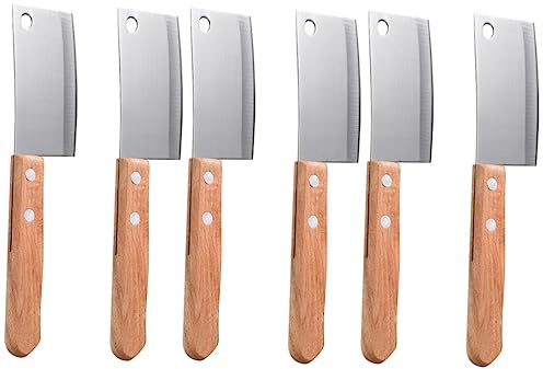 UPKOCH 6 STK Buttermesser Käseschneider Für Die Küche Karottenschneider Mini Mini Steakbeil Pflanzliches Fleisch Kleine Küchenhacker Rostfreier Stahl Kuchen Hubschrauber