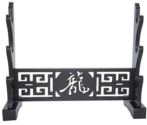 Innovation Sword Stand Porte-Épée Katana Samurai Stand Support Hanger Rack Affichage De Bureau Personnage Chinois Dragon Présentoir D'Armes À 3 Niveaux