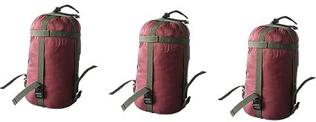 ABOOFAN 3stücke Schlafsack Kompressionsbeutel Leicht Kompakt Für Camping Wandern Und Reisen Universeller Aufbewahrungssack Für Bettdecken Und Schlafsäcke Weinrot