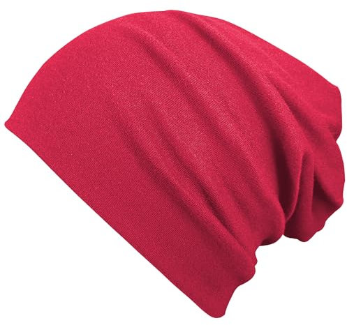 VIAUMBR Beanie Herren Damen Mütze Kopfbedeckung Haube Laufmütze Sportmütze Wintermütze Fahrradmütze unter Helm Radfahrer Laufen Herbst Winter Rot