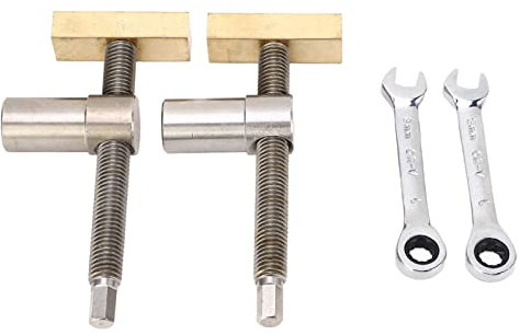 Tissting 2 Stück Tisch Werkbank Klemme Metall Verstellbare Holzbearbeitungs Positionierung Spannelemente Schraubstock Schnelles Festes Desktop Clips für 20mm Loch