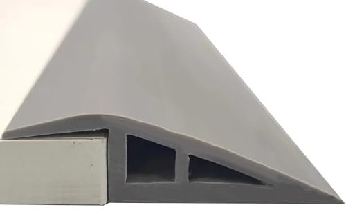 ZYREHAW 2m PVC Leiste Selbstklebend Abdeckleisten Übergangsschiene Abschlussprofil Ungelochte Abdeckleiste Leicht zu verlegen Für Schwellenrampen von 10-20 mm, Teppiche C,15mm