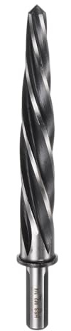 QUARKZMAN Alésoir Conique en Acier Rapide M2 avec Spirales à Haute Vitesse de 3/4 et Queue de 1/2 pour le Perçage de Trous en Métal, Alliage d'Aluminium, Bois et Plastique