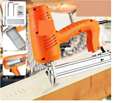 Grapadora, Pistola de clavos eléctrica, grapadora recta de 2000W for marco de muebles, grapadora eléctrica para proyectos de carpintería, profesionales y de
