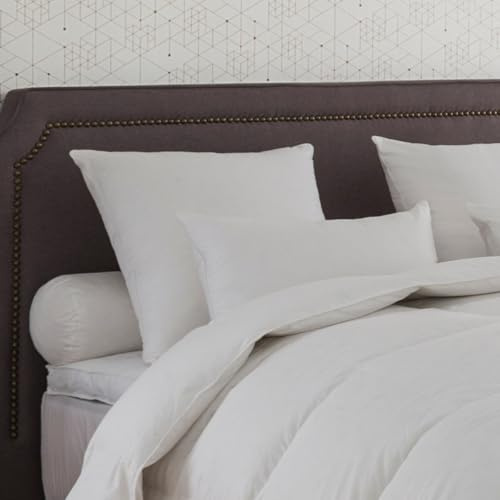 DROUAULT - Oreiller Alaska 40% Duvet 45x70 cm - Soutien Medium | Anti-acariens Proneem d'origine végétale - Enveloppe 100% Coton Sergé - Lavable 40°C