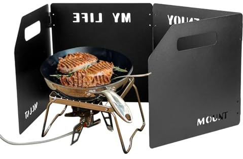 Paravento per da campeggio | Paravento da campeggio con borsa per il trasporto, parabrezza per fornelli da campeggio, parabrezza per barbecue da esterno