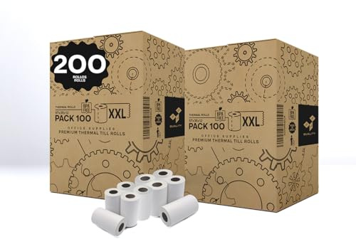 AHR Quality Papel Térmico Blanco 57mm - 200 Hojas - Compatible con TPV y Caja Registradora