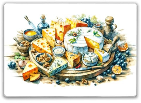 Käseplatte Schneidebrett Glas Perfekt für Jause Brotzeit Leckeres servieren auf stilvollem Vesperbrett Ideal für Speisen wie Käse und mehr