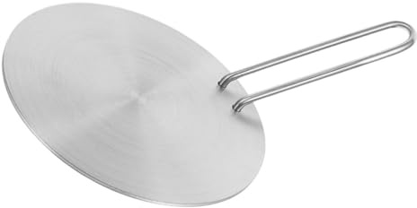 PRETYZOOM Adaptador para Cocina Eléctrica Difusor de Calor Mango Desmontable de Placa Guía Térmica de Inducción de Acero Inoxidable Accesorio Práctico y Resistente