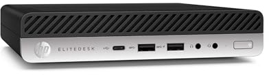 HP Elitedesk, Mini-PC Tiny, Intel i5-6500T 4 Core 2,5 GHz, RAM 8 GB SSD 256 GB, Win 10, PC Desktop Mini, gratis WLAN-Stick (überholt)