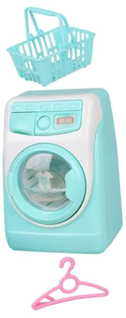 ZUNOXAZ Mini Lave-Linge avec Sons et Lumière Modèle Électroménager Maison de Poupée Éducatif pour Filles et Garçons sans Piles Accessoire Ludique pour Garçon Fille