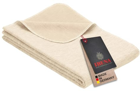 Ibena Lausanne Kinderdecke 70x100 cm - Babydecke Natur aus 100% Baumwolle, Baumwolldecke für Babys angenehm leicht und kuschelig, Made in Germnay