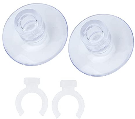 RASTKY Aquarium Airline Suction Cup Long Lasting Powerful Fixed Suction Cup Clips for Fish Tank Hose Clamp (Can clamp 12-16mm)