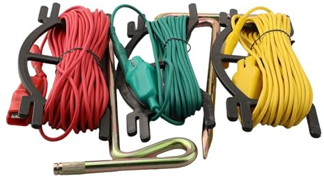 Accessori per misuratori digitali di Resistenza di Terra — Puntali di Test a 3 Colori + Picchetti di Terra