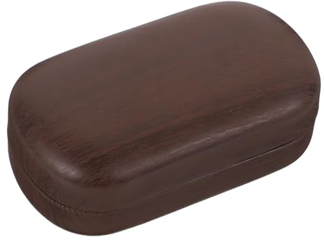 BIUDECO Estuche para Lentes de Contacto Ligero y Fácil de Llevar Diseño a Prueba de Fugas Marrón Forro de Cuero Espejo y Clip Portátil para Viajes