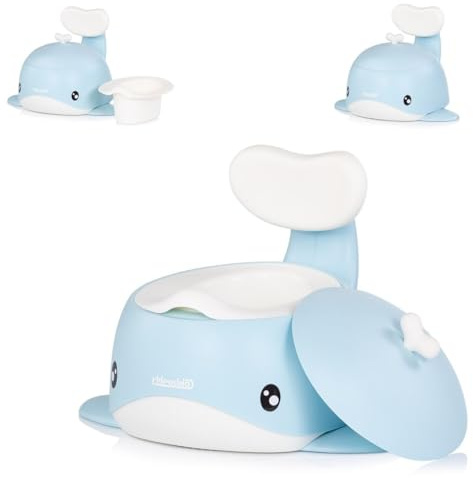 Chipolino Töpfchen Wal Innenbehälter Toilettentrainer Deckel Rückenlehne 15 kg blau