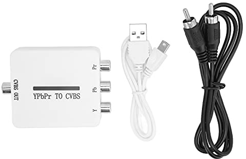 Ailgely Mini YPbPr Till CVBS Video Converter för Projektorer och TV-apparater, Kompakt och Bekväm, Stöder PAL/NTSC, Plug and Play