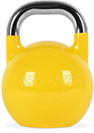 Kettlebell Competition 16 kg | Professional Studio Qualität | inkl. Übungsposter | Wettkampf Kugelhantel