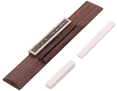 Yibuy Mahagoni mit Abalone-Schale, Steg und Sattelmutter für klassische Gitarre
