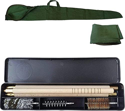 fodero fucile + kit pulizia armi cal.12-20 da caccia custodia verde mimetica (cal. 20)