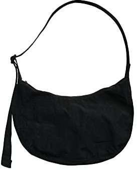 BAGGU Halbmond-Tasche aus Nylon, mittelgroß, Schwarz, Einheitsgröße