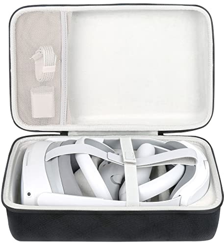 Khanka Estuche de viaje duro de repuesto para auriculares de realidad virtual todo en uno avanzado Oculus Quest 2