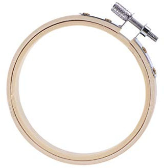 BESPORTBLE Bambus Stickrahmen Runde Verstellbare Kreuzstich Reifen Ring Display Rahmen für DIY Kunsthandwerk Handliches Nähen Und Aufhängen 8Cm