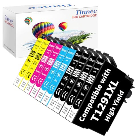 Tinnee T1295 Multipack Tintenpatronen kompatibel für Epson T1291 T1292 T1293 T1294 für Epson Workforce WF-3520 WF-3540 WF-7525 Stylus SX235W SX420W SX425W SX435W BX535WD SX525WD SX230