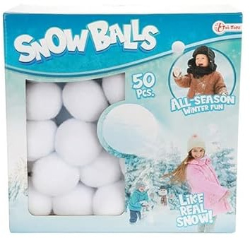 Super Schneebälle Ø 5 cm, 50 Stück, in Box, keine Spielzeugbälle, mehrfarbig (65255A)