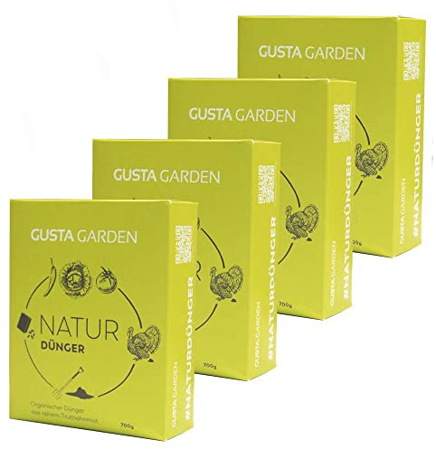 GUSTA GARDEN Naturdünger - 6 Monate Langzeitwirkung - Wasserspeichernd - Granulat aus 100% reinem Truthahnmist aus Österreich - Universaldünger - Ideal für Kartoffeln, Tomaten, Erdbeeren etc. (2800g)