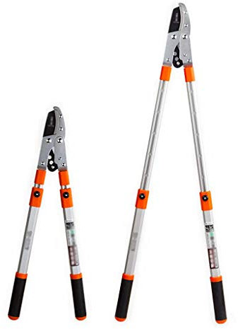 Podadora de palanca eléctrica extensible, tijeras para ramas gruesas de acero SK-5, estirables 69 cm-130 cm/27-51 pulgadas, diámetro de corte: 45 mm, puede ayudarlo a podar y dar forma a ram