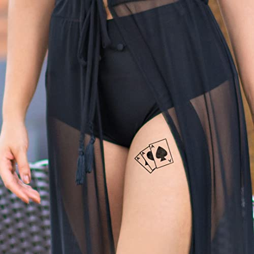MyJagua Tattoo • Poker | 1-2 Wochen Tattoo | Auf Pflanzenbasis | Hautverträglich | Wasserfest | Neue Tattoo Technologie | Kein Klebe Tattoo