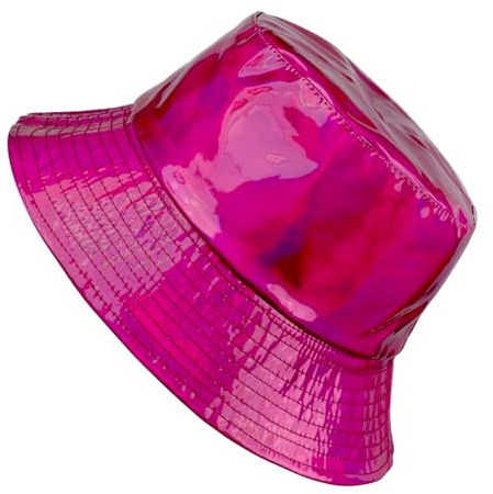 JAZTAKU Unisex Fashion Rain Hat Waterproof Holographic Bucket Hat Fishing Hat Trendy Hip Pop Sun Cap