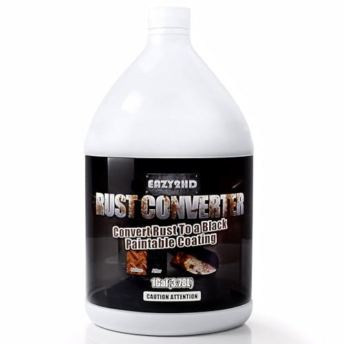 Eazy2hD Rust Converter for Metal, 1 Gallon Professional Rust Inhibitor, Water-Based Rust Remover for Metal to Paint Over, Stop Rust and Corrosion, Suitable for Black Metal Rust Removal Treatment