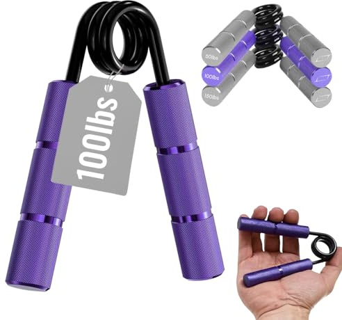 LISTHEN Hand Gripper per Rinforzo Presa Dita, Gripper per Ginnastica Mani e Polsi, Stringimano ideali per Braccio di Ferro, Fitness e Calisthenics, Arrampicata e Sollevamento Pesi (100 Libbre)