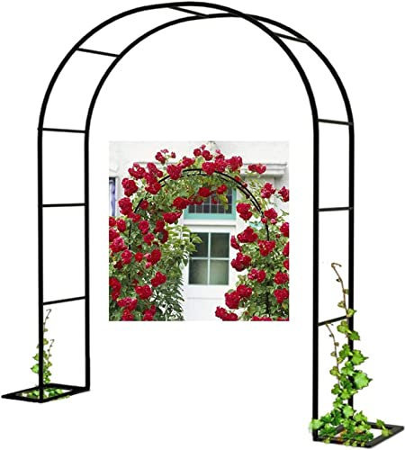 Arco Jardin Exterior Decorativo de Entrada, Arcos de Jardin Hierro para Varias Plantas Trepadoras, Rosas, Arco de Boda, Arco De Metal para Exteriores, Varios Tamaños,180x220x40CM