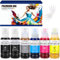 YeaImage 552 Sublimationstinte Nachfüllflasche Verwendung für EcoTank Photo ET-8550, EcoTank Photo ET-8500 (BK PBK C M Y GY, 600 ml)