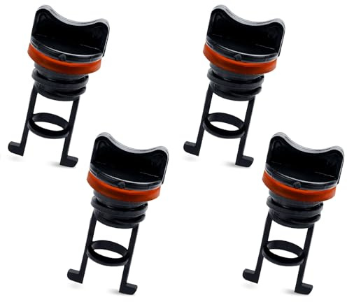 PEUTIER 4pcs Ablassstopfen-Set für Boote, 1,9cm Durchmesser Nylongewinde Ablassstopfen für Kajaks Attikastopfen-Set Ablassstopfen Lebenslanges Kajak-Zubehör für Schlauchboote Kanuboote