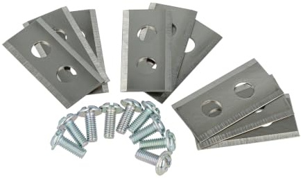 vhbw 9x Lama di ricambio compatibile con Kress Mission KR133E, KR172, KR136E, KR121E, KR123E, KR122E tagliaerba - argento, in acciaio