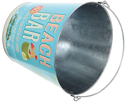 Décorations extérieures Seau à glace vintage Seau à vin Seau à champagne en fer Seau à bouteille de bière garde la glace pour les boissons glacées Refroidisseur de boissons Fêtes Pique-niques Décorati